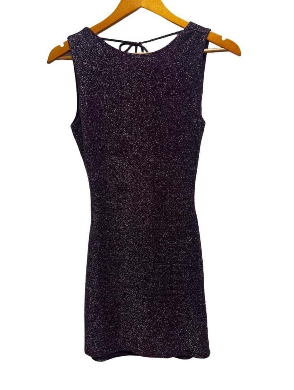 White Fox Purple Sparkle Sleeveless Cocktail Dress, Size S